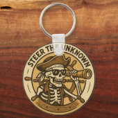 Stuur De Onbekende Piraat Skelet Sleutelhanger (Voorkant)