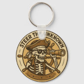 Stuur De Onbekende Piraat Skelet Sleutelhanger (Achterkant)