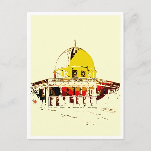 Stuur de schoonheid van Jeruzalem: Dome of the Roc Briefkaart (Voorkant)