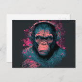 Stuur een glimlach met aap Briefkaarten (Voorkant / Achterkant)