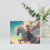 Stuur een Magisch Bericht met Eenhoringansichtkaar Briefkaart (Staand voorkant)