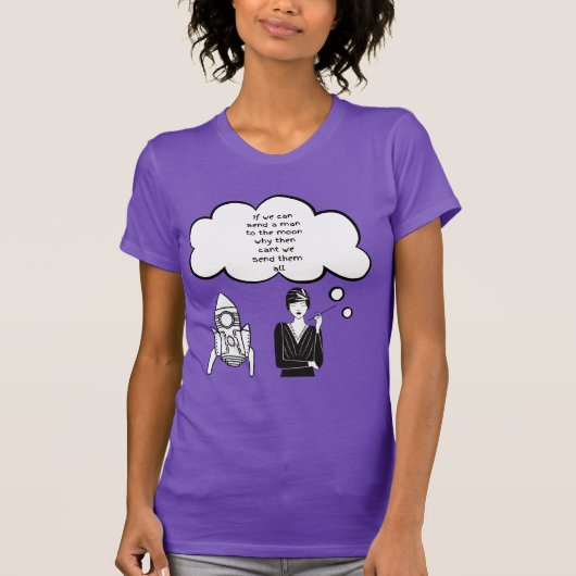 Stuur een man naar de maan t-shirt (Voorkant)