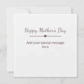 Stuur een speciale foto Moederdag Kaart (Achterkant)