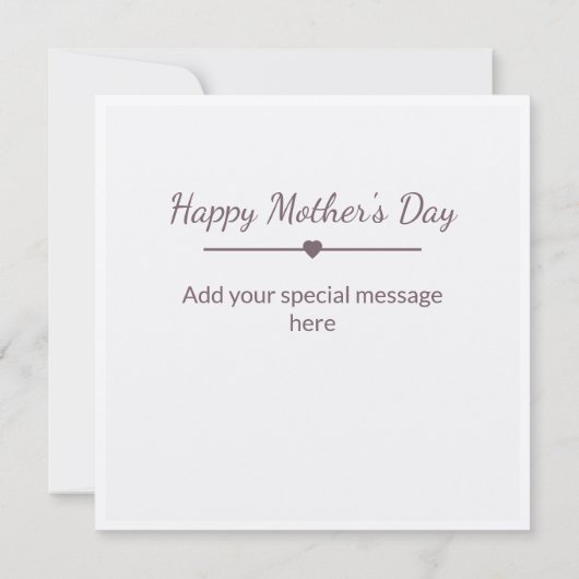 Stuur een speciale foto Moederdag Kaart (Achterkant)