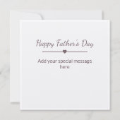Stuur een speciale foto Vaderdag Kaart (Achterkant)