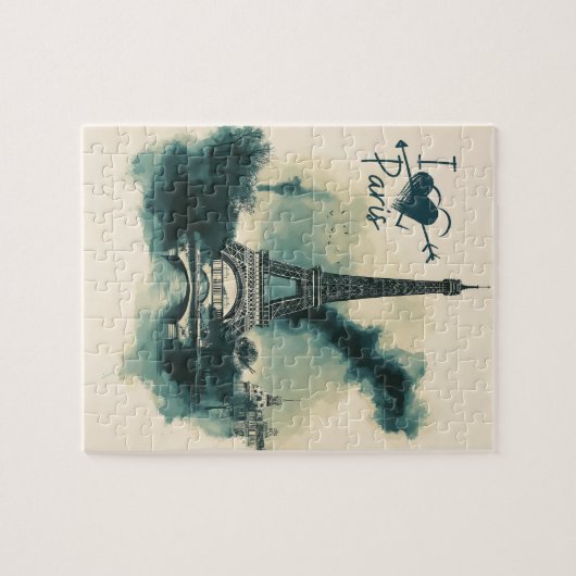 Stuur een stukje Parijs met je mee - Eiffeltoren Legpuzzel (Horizontaal)