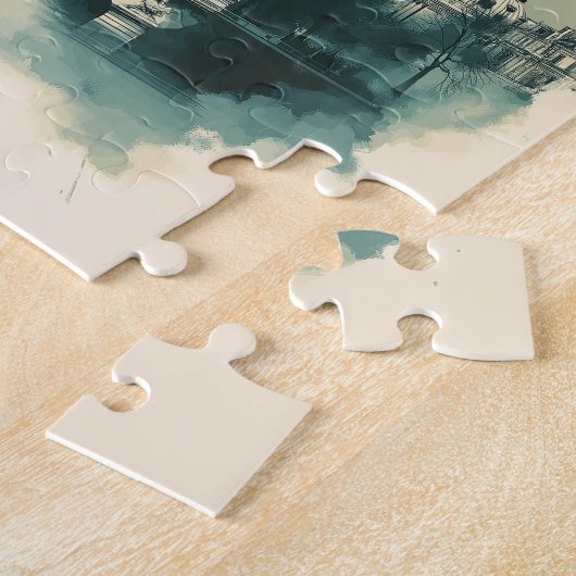 Stuur een stukje Parijs met je mee - Eiffeltoren Legpuzzel (Zijkant)