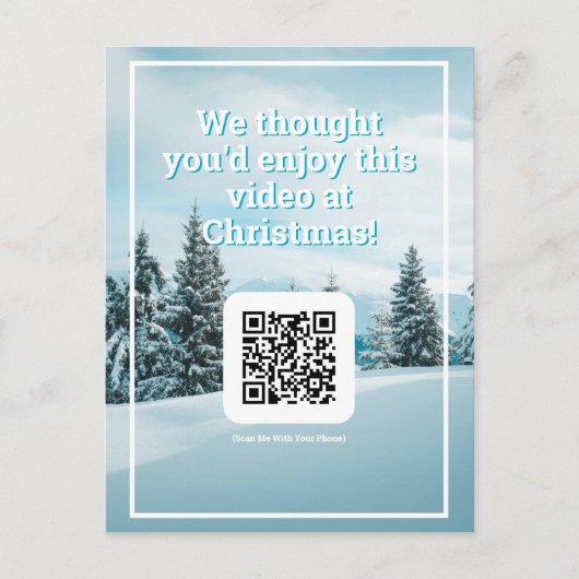 Stuur een video met QR-code op een kerst Briefkaart (Voorkant)