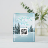 Stuur een video met QR-code op een kerstkaart Briefkaart (Staand voorkant)