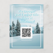 Stuur een video met QR-code op een kerstkaart Briefkaart (Voorkant)