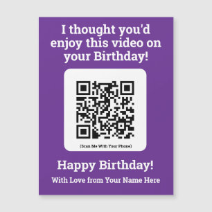 Stuur een video met QR-code op een magnetische kaa