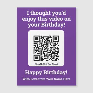 Stuur een video met QR-code op een magnetische kaa