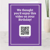 Stuur een video met QR-code op een verjaardag Kaart (Voorkant)