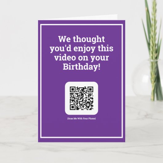 Stuur een video met QR-code op een verjaardag Kaart (Voorkant)