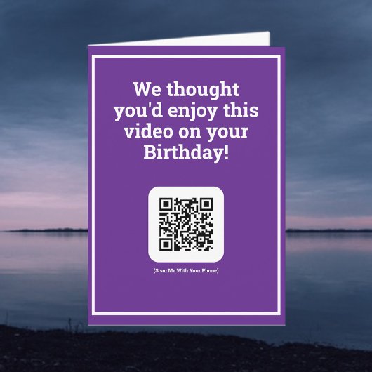 Stuur een video met QR-code op een verjaardag Kaart