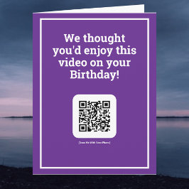 Stuur een video met QR-code op een verjaardag Kaart
