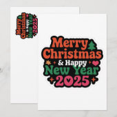 Stuur een vonk van vreugde: platte kerstkaart (Voorkant / Achterkant)