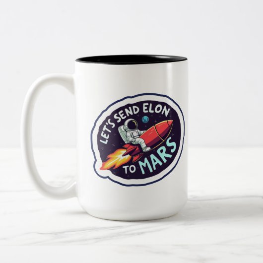 Stuur Elon naar Mars Mok (Links)