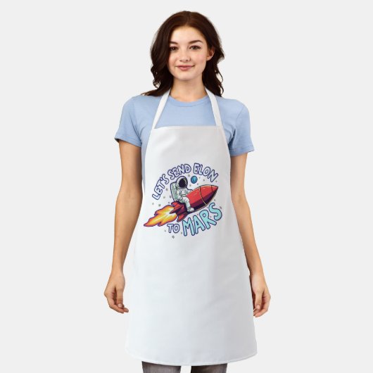 Stuur Elon naar Mars Schort (Gedragen)