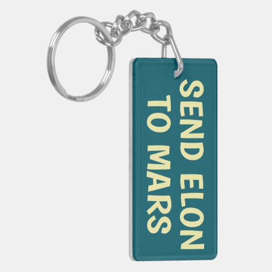 Stuur Elon naar Mars Sleutelhanger (Voorkant Links)