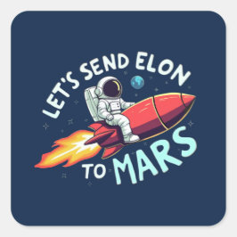 Stuur Elon naar Mars Stickers
