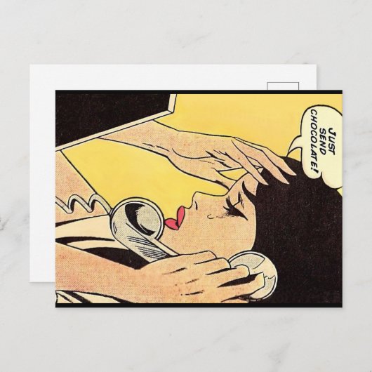 Stuur gewoon chocolade  kunst feestdagenkaart (Voorkant / Achterkant)