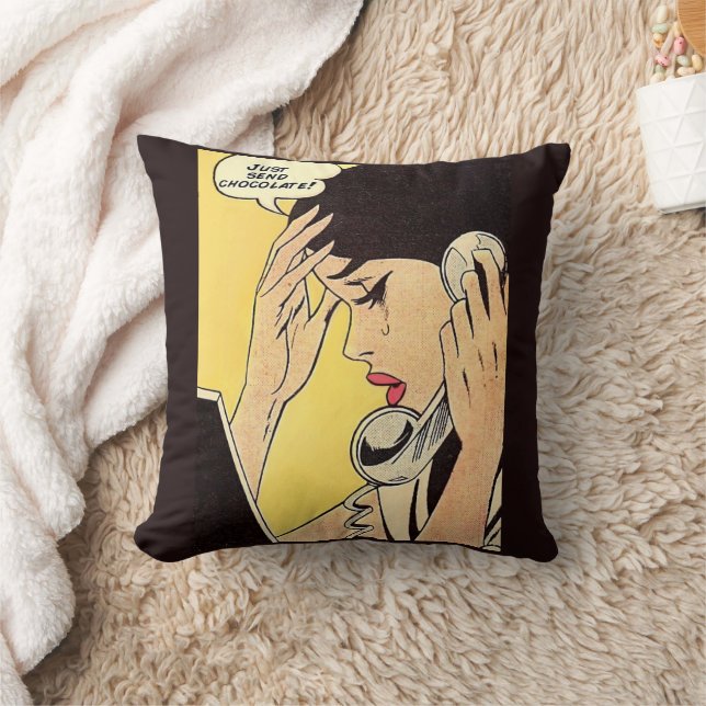 Stuur gewoon Chocolate  comic art Kussen (Deken)
