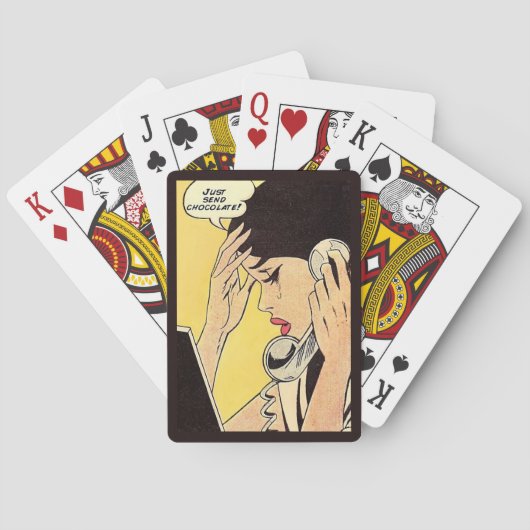 Stuur gewoon Chocolate comic art Pokerkaarten (Achterkant)