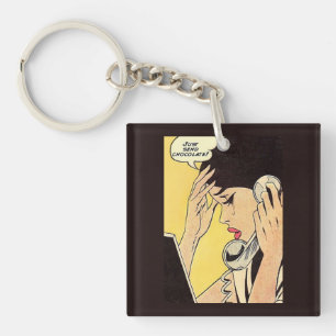 Stuur gewoon Chocolate  comic art Sleutelhanger