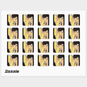 Stuur gewoon Chocolate  comic art Vierkante Sticker (Vel)