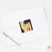Stuur gewoon Chocolate  comic art Vierkante Sticker (Envelop)