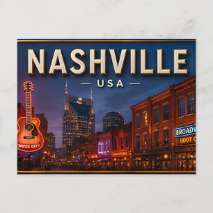 Stuur groeten vanuit Nashville Music City Briefkaart