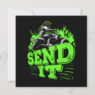 Stuur hem vier wielers ATV Quad Bike Rider Kaart