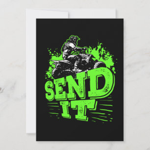 Stuur hem vier wielers ATV Quad Bike Rider Kaart