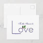 Stuur het bericht... Dit is het seizoen om lief te Briefkaart (Voorkant / Achterkant)