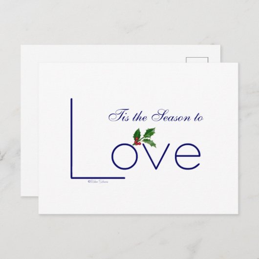 Stuur het bericht... Dit is het seizoen om lief te Briefkaart (Voorkant / Achterkant)