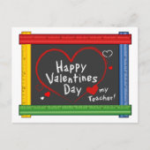 Stuur het bericht Happy Valentine's Day Teacher Briefkaart (Voorkant)