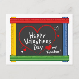 Stuur het bericht Happy Valentine's Day Teacher Briefkaart