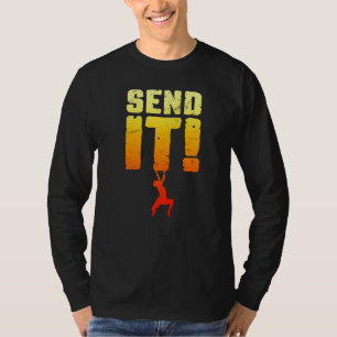 Stuur Het Rots Klimmen Boulderen Klimmer Jongen T-shirt