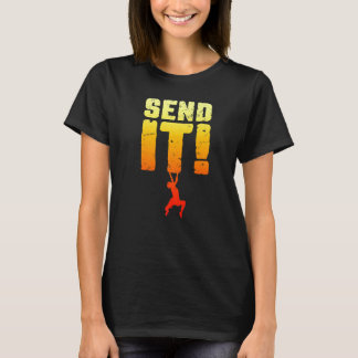 Stuur het rotsklimmen Boulderen Klimmer Jongen 2 T-shirt