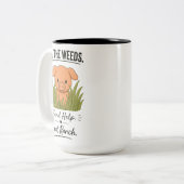 Stuur hulp. En ranch Tweekleurige Koffiemok (Voorkant links)