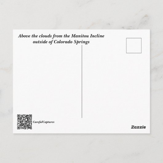 Stuur iemand een uitzicht boven de wolken uit Colo Briefkaart (Achterkant)