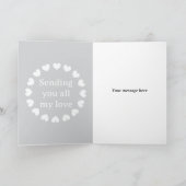 Stuur je al mijn liefde neon roze romantisch feestdagen kaart (Binnen)