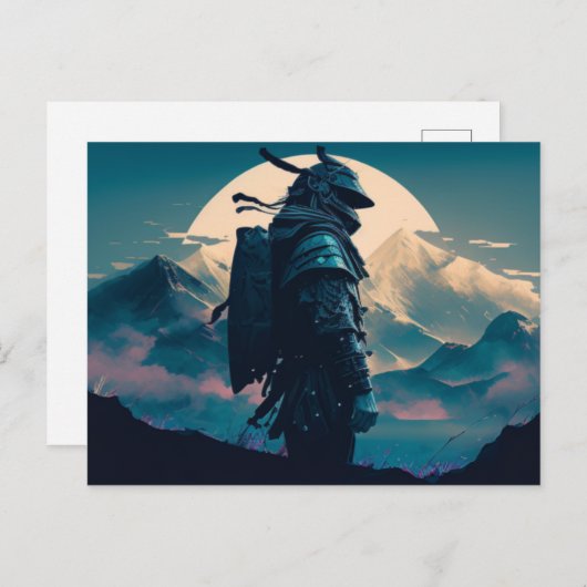 Stuur je bericht met Samurai-Briefkaarten Briefkaart (Voorkant / Achterkant)