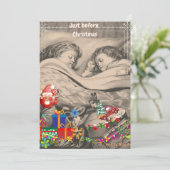 Stuur je eigen speciale bericht plat kerstkaart (Staand voorkant)