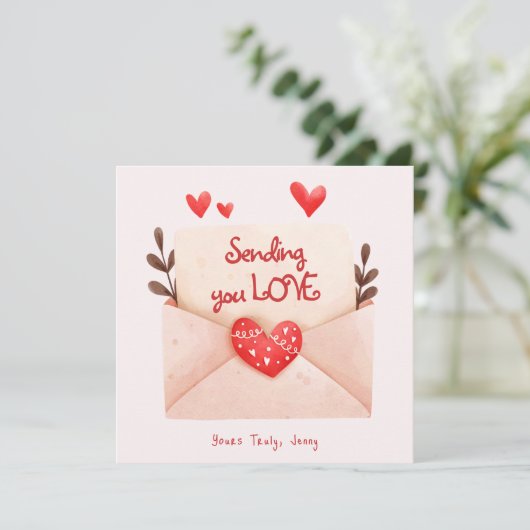 Stuur je liefde Valentijnsdag Groet Kaart (Staand voorkant)