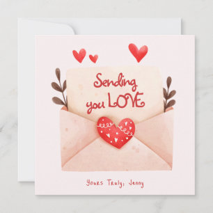 Stuur je liefde Valentijnsdag Groet Kaart