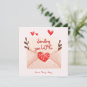 Stuur je liefde Valentijnsdaggroet Kaart (Staand voorkant)