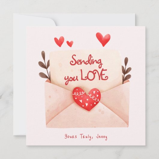 Stuur je liefde Valentijnsdaggroet Kaart (Voorkant)