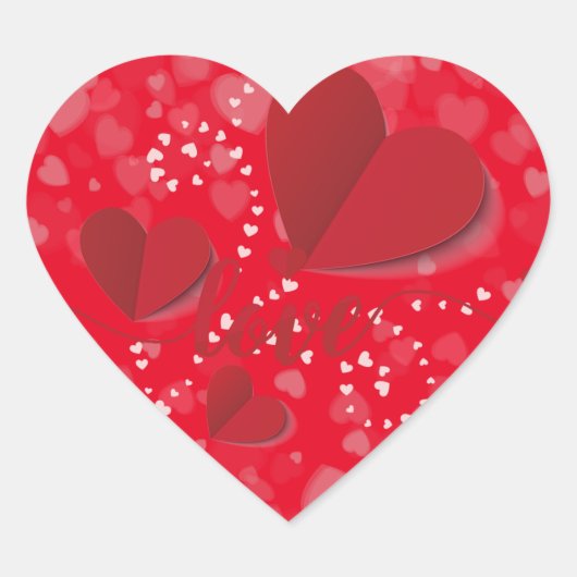 stuur je naar je liefde hart sticker (Voorkant)